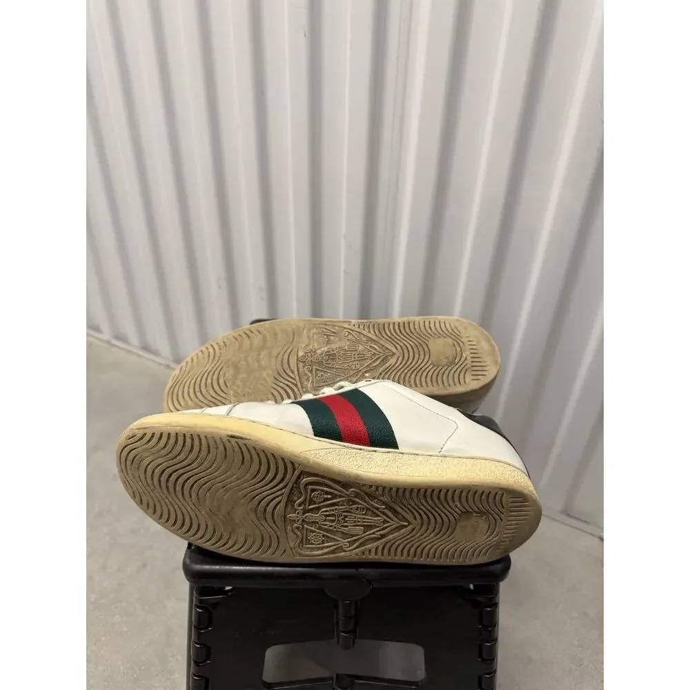 Gucci Gucci Ace Bee White Green Size 7.5 Men's - 429446 02JP0 9064